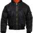 Куртка летная с трикотажным капюшоном черная Rothco Hooded MA-1 Flight Jacket 7400 - Куртка с трикотажным капюшоном черная Rothco Hooded MA-1 Flight Jacket 7400
