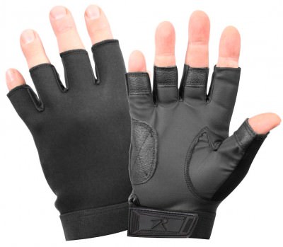 Черные неопреновые перчатки без пальцев Rothco Fingerless Neoprene Gloves 3460, фото