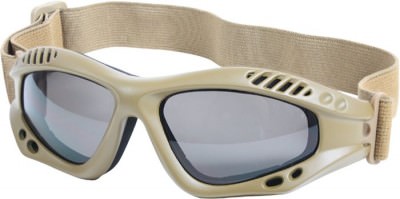 Очки гоглы спортивные койотовые Rothco Ventec Tactical Goggles Coyote Frame w/ Smoke Lenses 11376, фото