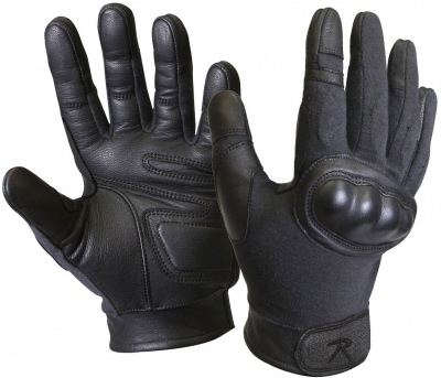 Перчатки черные тактические огнеупорные Rothco Flame and Heat Resistant Hard Knuckle Tactical Gloves Black 3463, фото