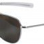 Очки American Optical The Original Pilot Polarized Sunglasses 55mm Chrome Frame 10723 - AO® The ORIGINAL Pilot Polarized Sunglasses 55mm - Chrome Frame # 10723