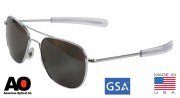 American Optical The Original Pilot Polarized Sunglasses 55mm Chrome Frame 10723