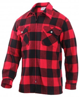 Фланелевая красная рубашка для скрытого ношения оружия Rothco Concealed Carry Flannel Shirt Red 3966, фото