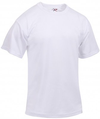 Футболка потоотводящая белая Rothco Quick Dry Moisture Wicking T-shirt White 2730, фото
