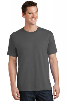 Угольная мужская американская хлопковая футболка Port & Company Core Cotton Tee PC54 Charcoal, фото