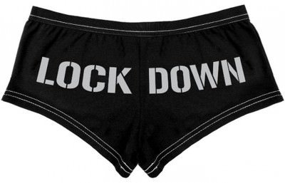 Женские трусики Rothco Women's Booty Shorts Black w/ "Lock Down" - 3705, фото