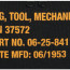 Сумка механика черная с военным логотипом Rothco G.I. Type Zipper Pocket Mechanics Tool Bag With Military Stencil 9113 - 