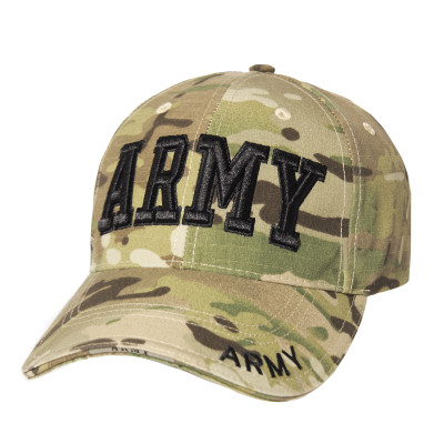 Бейсболка мультикам с надписью «ARMY» Rothco Deluxe Army Embroidered Low Profile Insignia Cap MultiCam 93850, фото