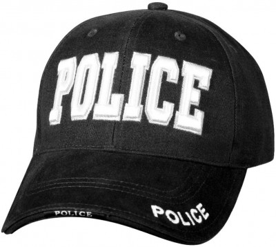 Полицейская бейсболка Rothco Deluxe Police Low Profile Cap Black 9383, фото