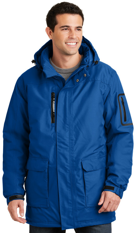 Куртка-парка синяя Port Authority Men's Heavyweight Parka J799