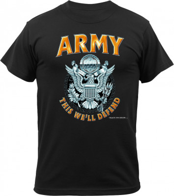 Футболка Black Ink® Printed T-Shirt - Black (Army Emblem) 80205, фото
