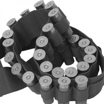 Патронташ черный для 37 ружейных патронов Rothco Shotgun Bandoleer Black 2978, фото