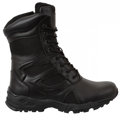 Rothco Forced Entry Deployment Boots 8" - Black / Side Zipper # 5358, фото