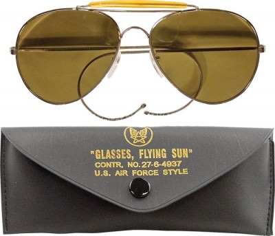 Очки пилота Rothco Aviator Air Force Style Sunglasses Brown Lenses 10200, фото