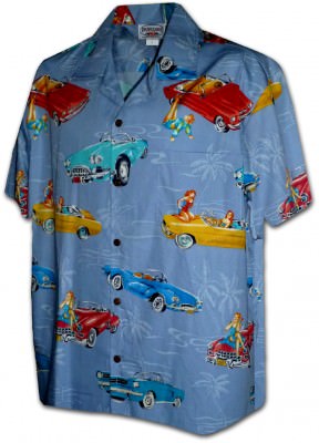 Гавайская рубашка Pacific Legend Matched Front Men's Hawaiian Shirts - 442-3771 Blue, фото