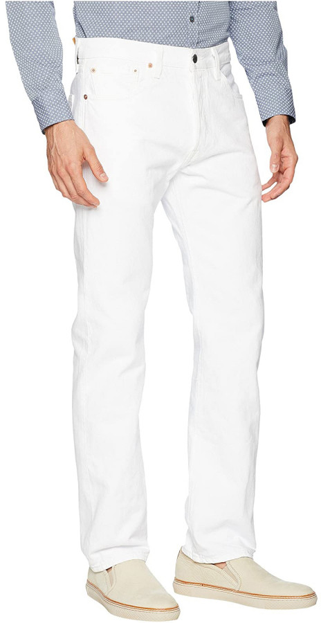 Мужские оригинальные белые джинсы Levis 501 Original Fit Jean Optic Daisy