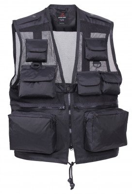 Универсальный черный разгрузочный жилет Rothco Recon Tactical Vest Black 6484, фото