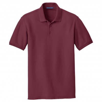 Футболка поло бордовая Port Authority Core Classic Pique Polo Burgundy, фото
