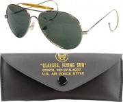 Rothco Aviator Air Force Style Sunglasses Green Lenses 10200