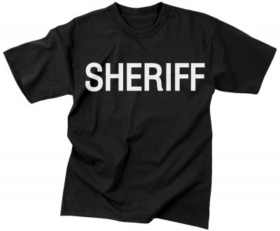 Футболка Rothco Sheriff  2-Sided T-Shirt Black 6618, фото