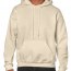 Толстовка Gildan Mens Hooded Sweatshirt Sand - Однотонная толстовка пуловер с капюшоном Gildan Mens Hooded Sweatshirt Sand