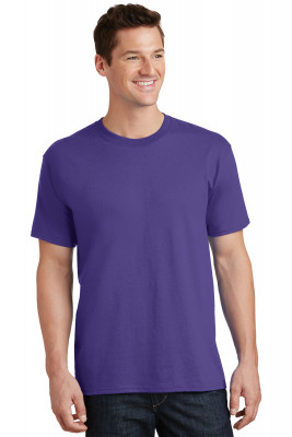 Фиолетовая мужская американская хлопковая футболка Port & Company Core Cotton Tee PC54 Purple, фото