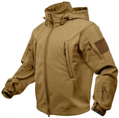 Куртка тактическая софтшеловая койотовая Rothco Special Ops Tactical Soft Shell Jacket Coyote Brown 9867, фото