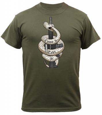 Футболка оливковая «Приди и возьми это»  Rothco Come and Take It T-Shirt Olive Drab 61560, фото