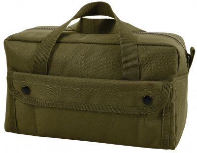 Сумка механика оливковая полиэстерная Rothco Polyester Mechanics Tool Bag With Brass Zipper Olive Drab 2444, фото