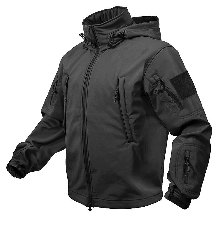 Куртка черная тактическая софтшелл Rothco Special Ops Tactical