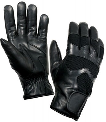Перчатки черные зимние кожанные стрелковые Rothco Cold Weather Leather Shooting Gloves Black 4480, фото