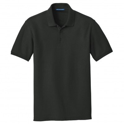 Класическая черная футболка поло Port Authority Core Classic Pique Polo Deep Black, фото