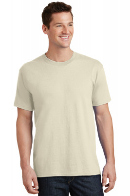 Телесная мужская американская хлопковая футболка Port & Company Core Cotton Tee PC54 Natural, фото