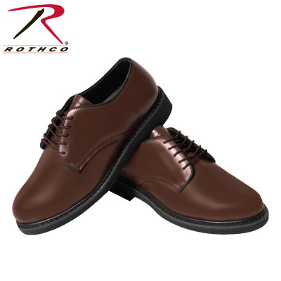 Форменные коричневые туфли Rothco Uniform Oxford Dress Shoe Brown Leather 3992, фото