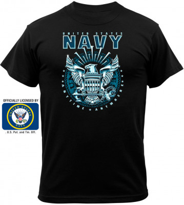 Футболка Black Ink® Printed T-Shirt - Black (Navy Emblem) 80210, фото