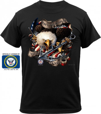 Футболка Black Ink® Printed T-Shirt - Black (U.S. Navy Don't Tread On Me) 80315, фото