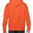 Толстовка оранжевая Gildan Mens Hooded Sweatshirt Orange 18500-037 - Оранжевая мужская толстовка Gildan Mens Hooded Sweatshirt Orange