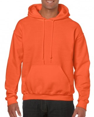 Толстовка оранжевая Gildan Mens Hooded Sweatshirt Orange 18500-037, фото