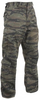 Винтажные десантные брюки тигровый лесной камуфляж Rothco Vintage Paratrooper Fatigue Pants Tiger Stripe Camo 2710, фото