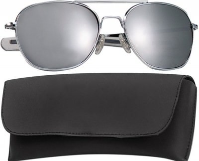 Очки пилота Rothco G.I. Type Aviator Sunglasses 52mm Chrome Frame / Mirror Lenses 10604, фото