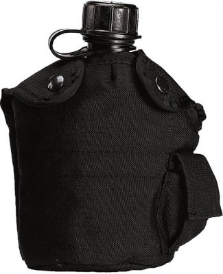 Черный чехол военного образца для квартовой фляги Rothco G.I. Type Enhanced Nylon 1qt. Canteen Cover, фото
