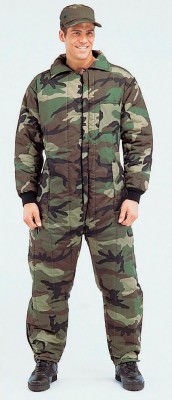 Комбинезон рабочий утепленный лесной камуфляж Rothco Insulated Coveralls Woodland Camouflage 7015, фото