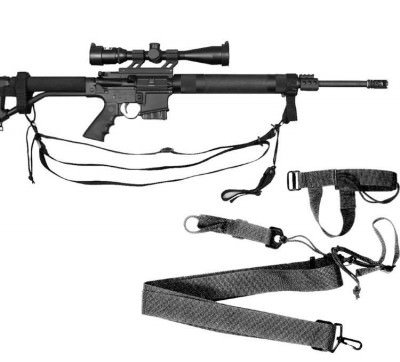 Трехточечный черный оружейный ремень Rothco 3-Point Rifle Sling Black 4007, фото