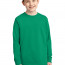 Детская зеленая американская хлопковая футболка с длинным рукавом Port & Company® Youth Long Sleeve Core Cotton Tee Kelly - Детская зеленая американская хлопковая футболка с длинным рукавом Port & Company® Youth Long Sleeve Core Cotton Tee Kelly