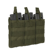 Rothco M16/AK47 MOLLE Open Top Triple Mag Pouch Olive Drab 3140