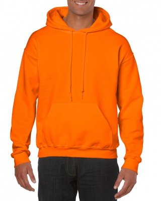 Толстовка Gildan Mens Hooded Sweatshirt Safety Orange, фото