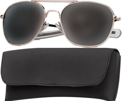 Очки пилота Rothco G.I. Type Aviator Sunglasses 52mm Gold Frame / Smoke Lenses 10604, фото