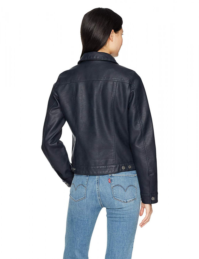 Levi's classic faux leather trucker jacket hotsell