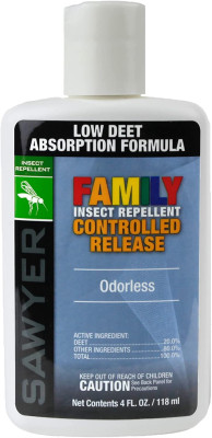 Лосьйон от комаров и мошек с DEET для всех членов семьи Sawyer 20% DEET Premium Family Insect Lotion 118 мл, фото