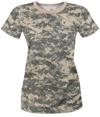 Женская милитари футболка Rothco Long Length Camo T-Shirt ACU Digital Camo 5677, фото